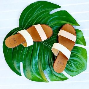 Dolce Vita Two Tone White and Pink Sandals 8.5